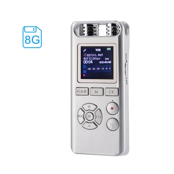 

Portable Digital Voice Recorder Pen 8GB MP3 Player Dictaphone Voice Activated Recorder USB with Screen Dual Microphone Speaker