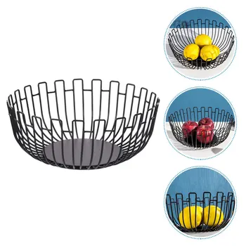

Hollow Fruit Basket Practical Snack Basket Metal Storage Basket Fruit Container