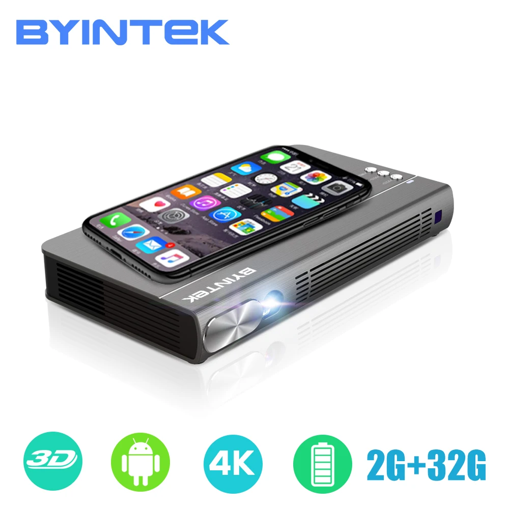  BYINTEK UFO P12 300inch Smart 3D WIFI Android Pico Pocket HD Portable Micro Mini LED DLP Projector  - 4000052191378