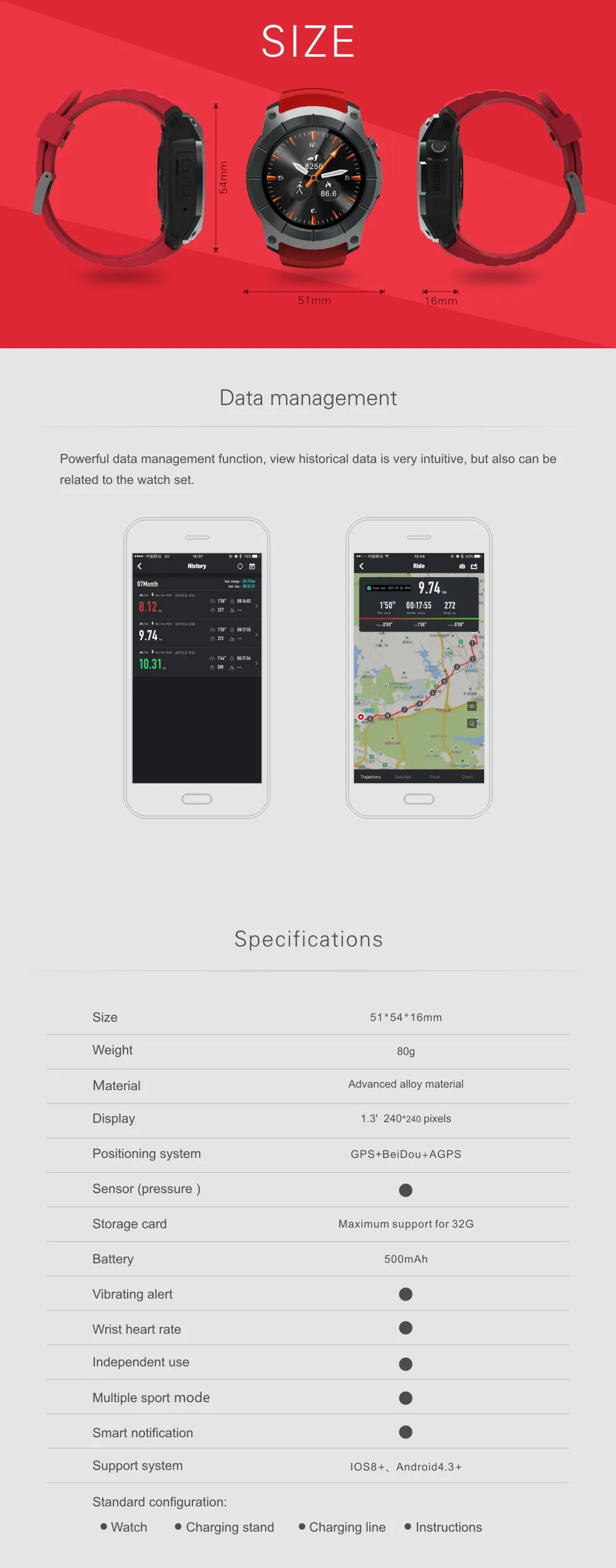 Новые Bluetooth S958 gps многофункциональные спортивные часы MTK2503 монитор сердечного ритма фитнес-трекер Смарт-часы Поддержка sim-карты