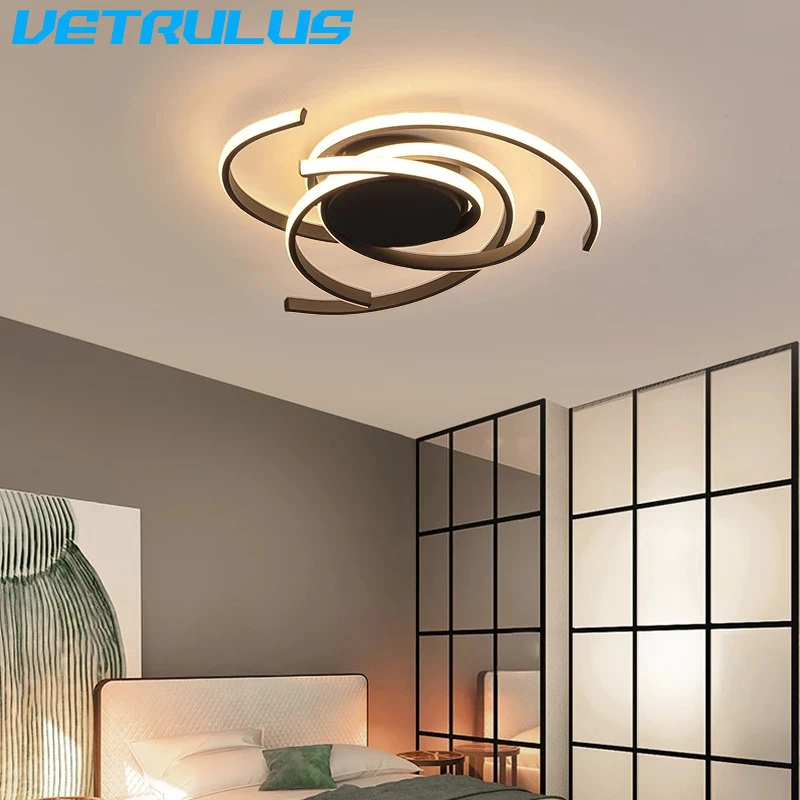 

Modern Led Light for Room Nordic Acrylic Ceiling Lamp Fixture Creative Curved Branch Bedroom Dining Kitchen Chandelier Decor