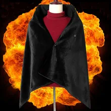 Женская уличная USB теплая одежда шаль из углеродного волокна нагревательная шаль нагревательный шарф электрическое одеяло теплое Черное одеяло DPF001