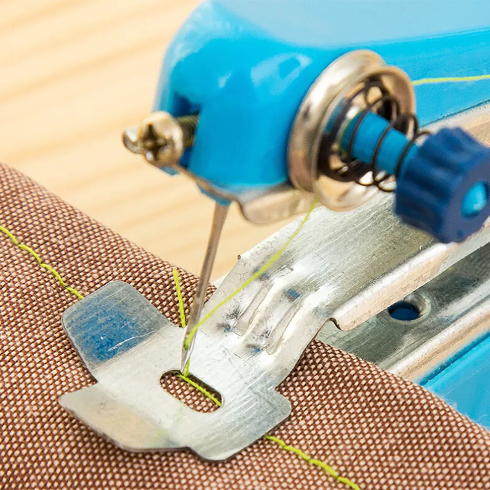 1 шт. Горячая мини Портативная рукоделие Беспроводная мини ручная одежда ткани швейная машина швейные инструменты