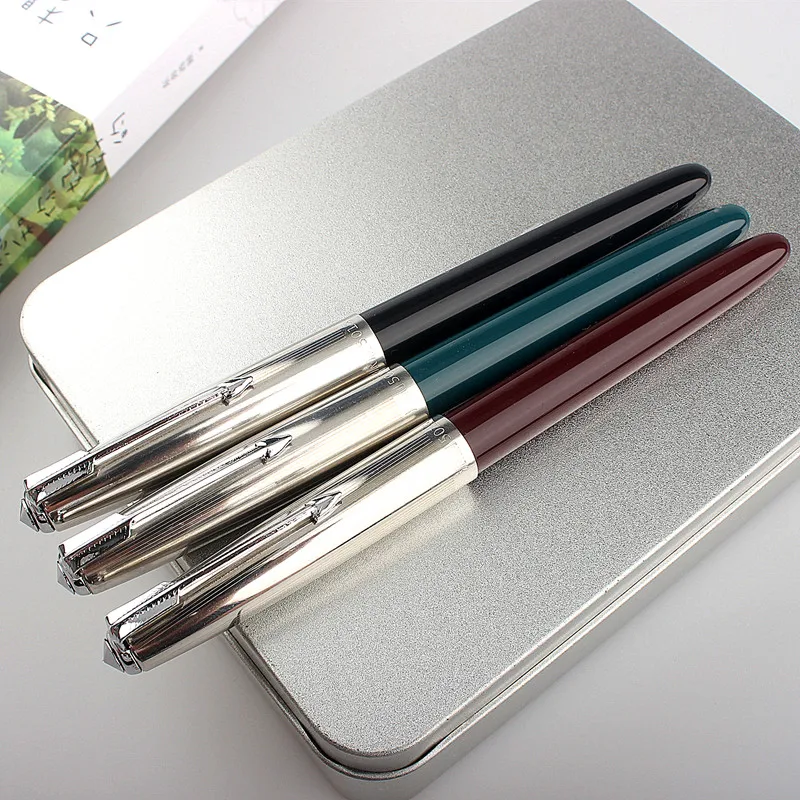 10PCS High Quality Fountain Pen 0.38mm nib ink Pens School & Office Supplies stationery Elegant Pens For writing Gift