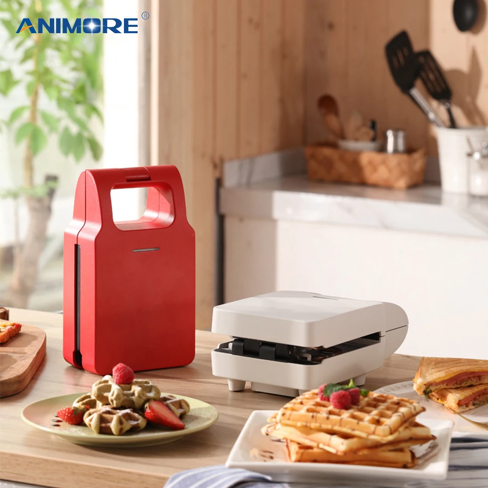 ANIMORE Electric Egg Sandwich Maker Mini Grilling Panini Baking Plates