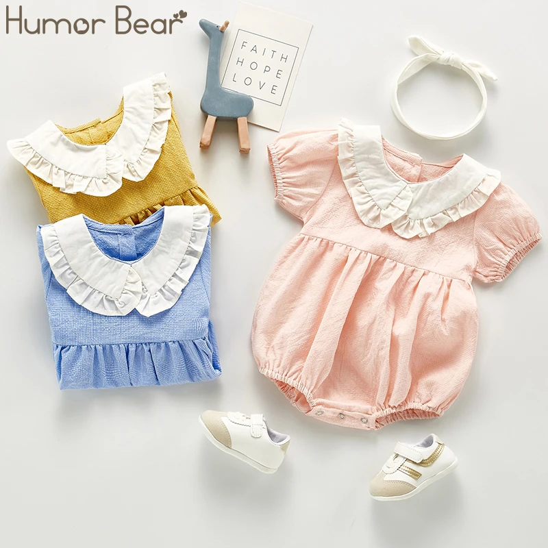 ユーモアクマ夏ベビー服ブランド新ロンパース服ファッションかわいい人形の襟子供服幼児少女ジャンプスーツ Bodysuits Aliexpress