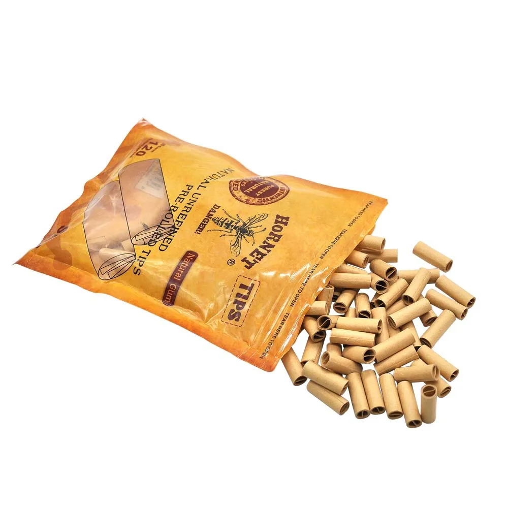 

120pcs/pack Cigarette Filter Tips Slim Rolling Paper Filter Pre-Rolled Natural Unrefined Cigarette Filter Rolling Tips 6MM