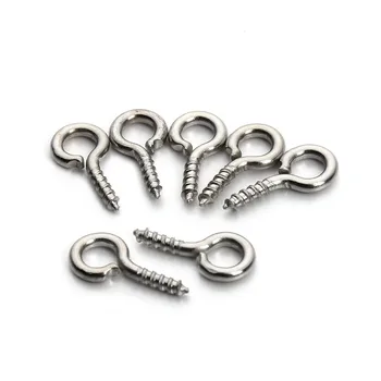 

200pcs / Stainless Steel DIY Jewelry Making Supplies Accessories Threaded Nine-point Hand Screw Wholesale Lots Bulk
