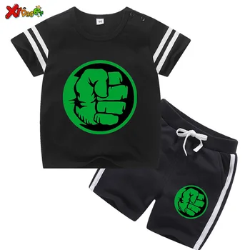 

Toddler Boy Clothing Set Casual Kids Outfit Sets Baby Sports Short T Shirt + Pants Summer Clothes Suits Hero HULK TShirt Cartoon