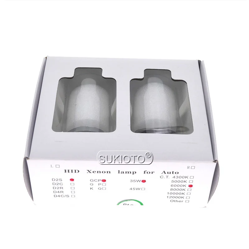 SUKIOTO Original Cnlight D2S Xenon Lamps 35W 4300K 5000K 6000K 8000K Car Light Xenon D2S Headlamp Bulb For 12V HID Conversion Kit (2)