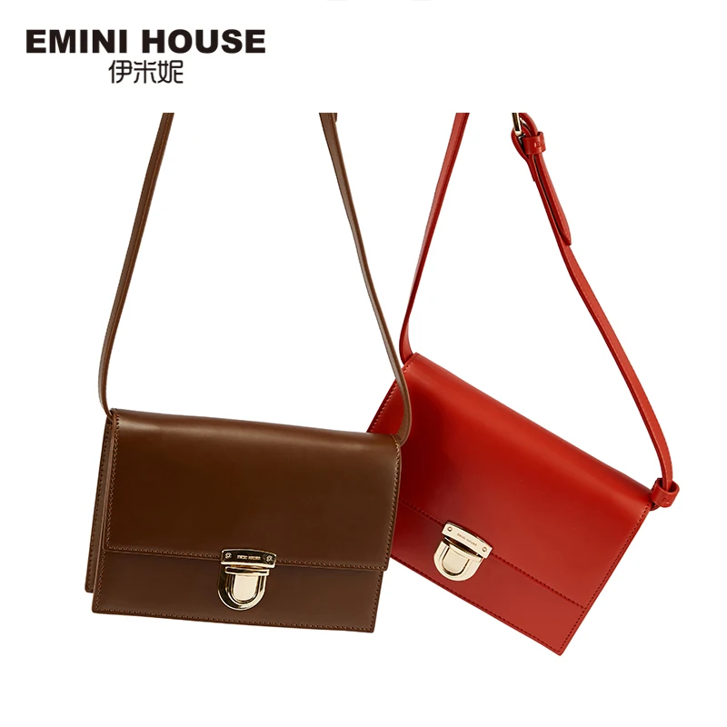 EMINI HOUSE висячий замок, сумки на пояс, разделенная кожа, сумки через плечо для женщин, роскошные сумки, женские сумки, дизайнерские дамские сумочки