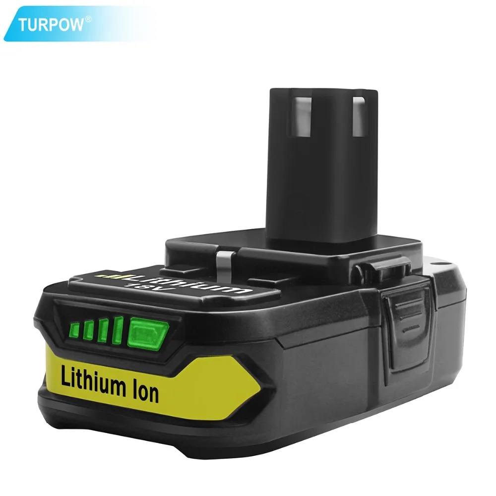 Turpow для Ryobi 18V 2500 мА/ч, P107 Li-Ion Перезаряжаемые Батарея Замена Ryobi RB18L25 P100 P102 P103 P104 P105 P108 L10