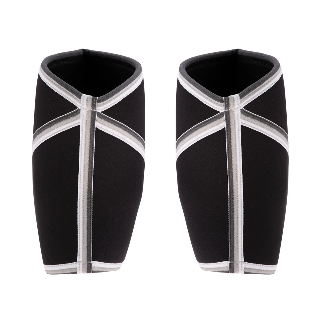 2 Pcs 7mm Neoprene Compression Knee Sleeves Support for Weightlifting, Powerlifting & Cross Training, Black