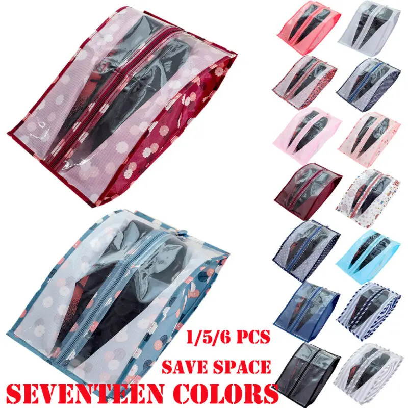 

Portable Waterproof Travel Shoe Bag Nylon Zip View Window Pouch Storage Organizer For Home And Beach Hot Variety Specifications