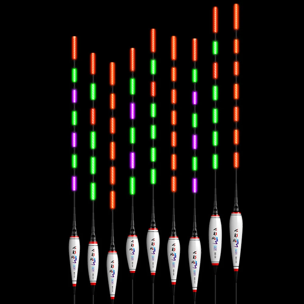 3PC Discoloration Luminous Fishing Float High Sensitive Electronic Alarm Fish Bait LED Light Night Dual-purpose Carp Smart Float
