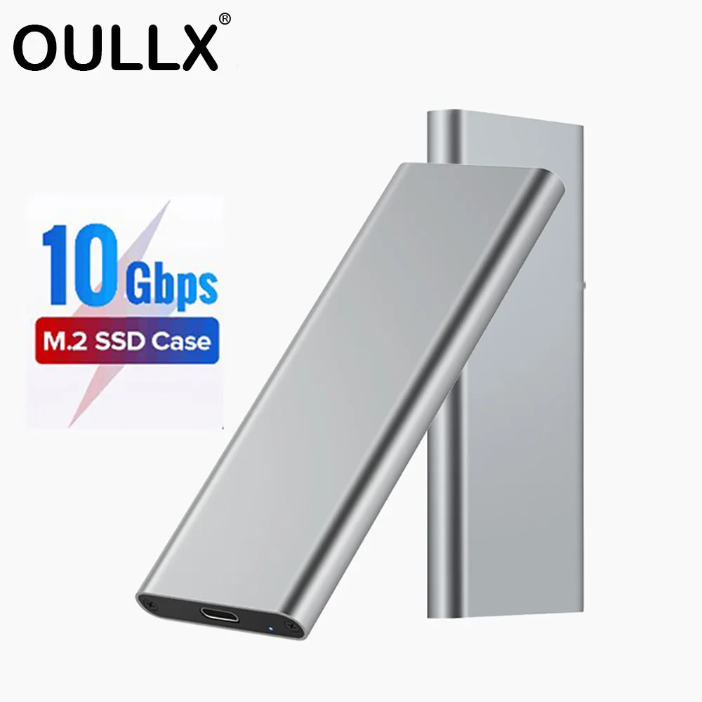 

OULLX PCIE M.2 NVME USB SSD Enclosure M Key Type C USB 3.1 SSD Case Aluminum 10Gbps External Box Solid disk external