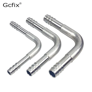 

#6 #8 #10 A/C 90 Degree Barb Splice Fitting Aluminium Push on Barbed Splicer for Barrier Hose 3/8 1/2 5/8