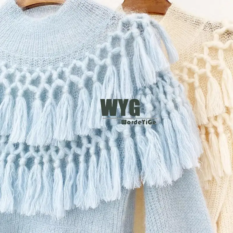 Ladies Sweet Mohair Pullovers 2020 Autumn Fashion