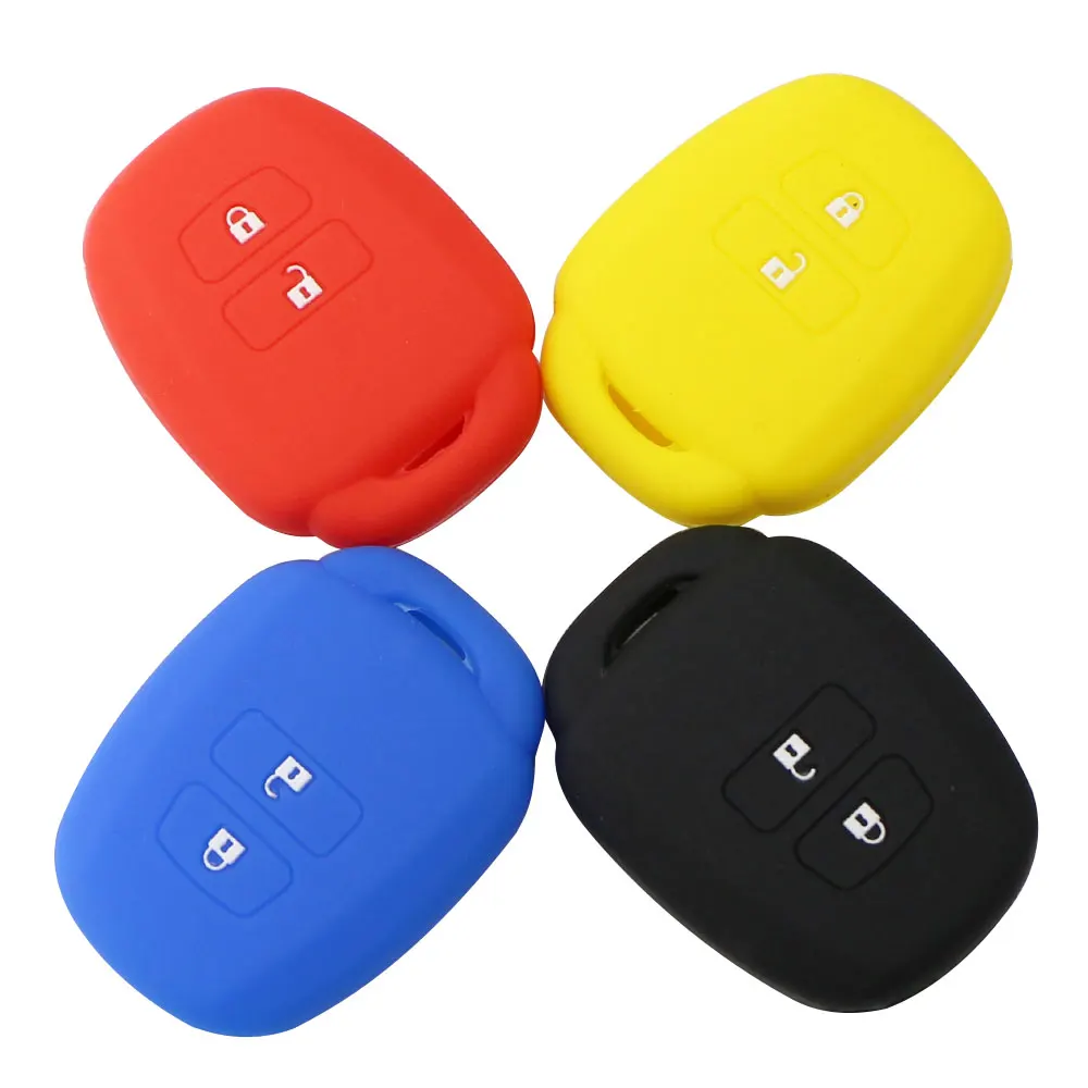 

Xburstcar Car Key Case for Toyota Aqua Ractis Vitz RAV4 HiAce Land Cruiser Silicone Remote Key Fob Shell Cover Skin 2010-2019