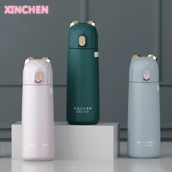 

Modern Bear Thermal Cup 304 Stainless Steel Tumbler 350ml Vacuum Flask Lovely Girls Water Thermos Bottle Travel Insulated Cup
