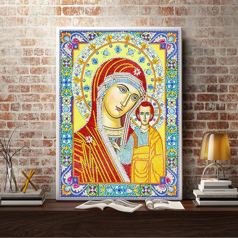 DIY 5D Diamond Painting Icons Diamond Embroidery Mosaic big crystal special stones bead beadwork sale (9)