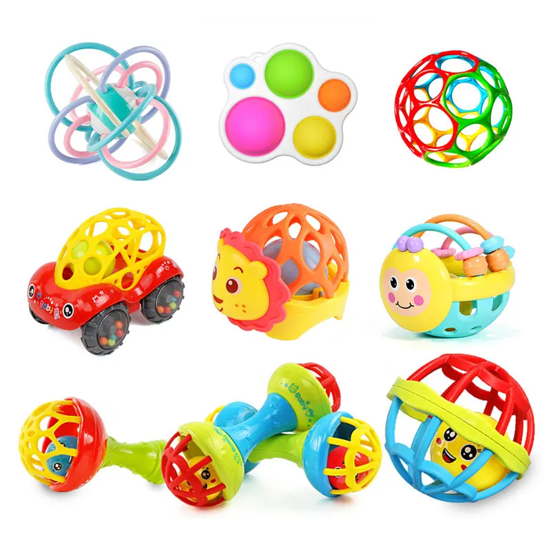 

Baby Toys 0 12 Months Soft Baby Teether Rattle Toys Hand Bell Infant Develop Toys For Baby Rubber Juguetes Bebe Educational Toys