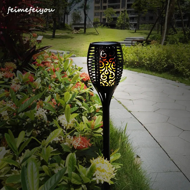 

96led Solar Torch Lights Flickering Flames Torches Lights Solar Outdoor Solar Flame Lights Decoration Lighting Yard Patio Garden