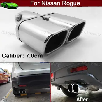 

1pcs Stainless Steel Exhaust Muffler Rear Tail Pipe Tip Tailpipe Extension Pipes Custom Fit for Nissan Rogue 2014-2020