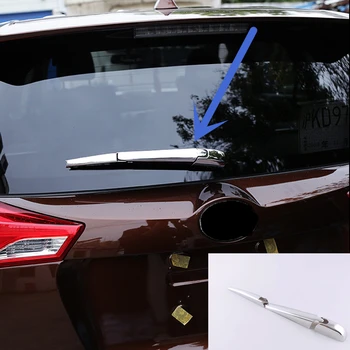 

For Toyota RAV4 2014 2015 2016 2017 2018 Chrome Rear Window Windshield Wiper Arm Blade Cover Trim Overlay Garnish Molding