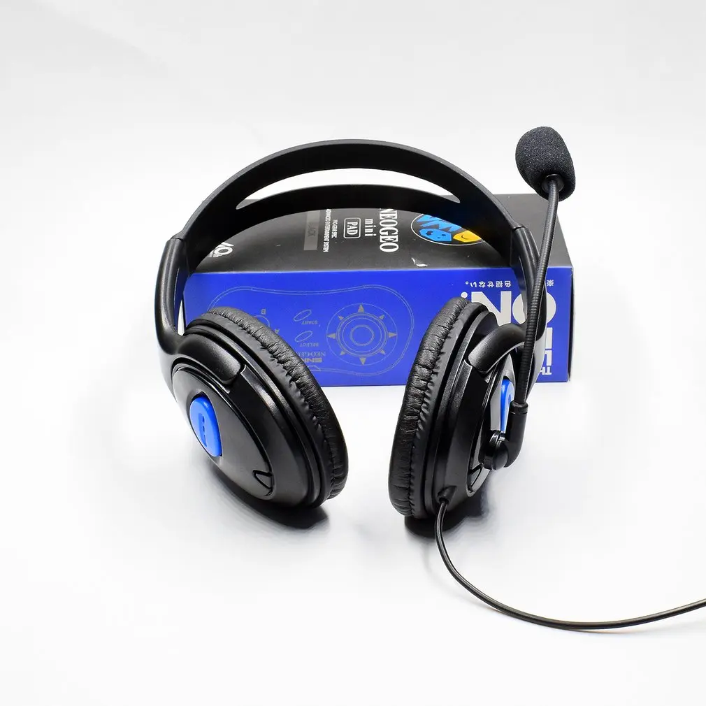 Portable Wired Gaming Headset with Microphone Volume Control Headphone 3 5mm Audio Jack For PS4 Online Game Playing Use
