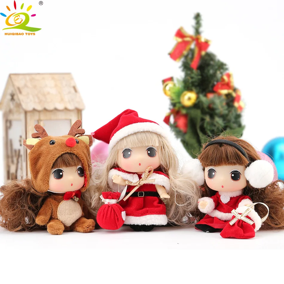 9 см Рождество Лось Рождественская серия Ddung куклы с шариком Подлинная Корея BJD платье Принцесса украшения игрушки для девочек Подарки для детей