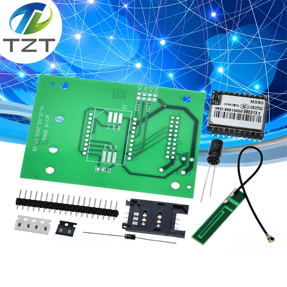 TZT DIY комплект GSM GPRS 900 1800 МГц короткие сообщения сервис SMS модуль для проекта для Arduino дистанционного зондирования сигнализации