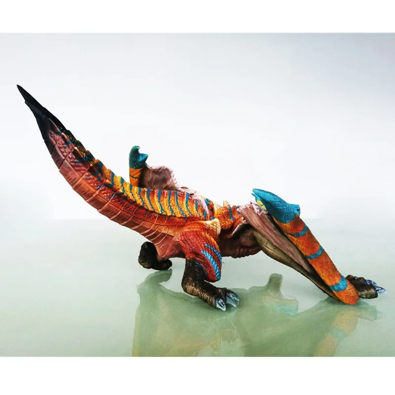 12"Monster Hunter Simulation Dragon Creative Cartoon Art Craft Blue Dragon PVC Action Figure Collectible Model Toy BOX 30CM V880