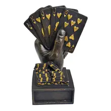 Металлическое казино, карточная карточка, победитель, Пальчиковый трофей, покерный трофей, покерная игра, сувениры, призы победителя, украшение дома