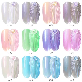 

12 colors/lot venalisa shell hel polish 3d gliiter color uv gel set Pearl Shell Gel Nail Varnish