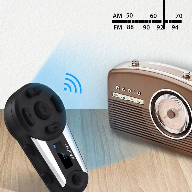 V6 Plus 6 Rider мотоциклетный bluetooth-шлем гарнитура 1200 м FM светодиодный полнодуплексный беспроводной переговорный