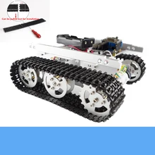 T100 металлический Смарт Rc робот танк шасси комплект+ ESP8266 беспроводной контроллер макетная плата приложение управление DIY для Arduino Бесплатный Код