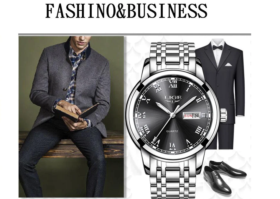 Couple Watches for Lovers Quartz Wristwatch Fashion Business Men Watch for Women Watches Stainless Steel White Gold Pair Hour