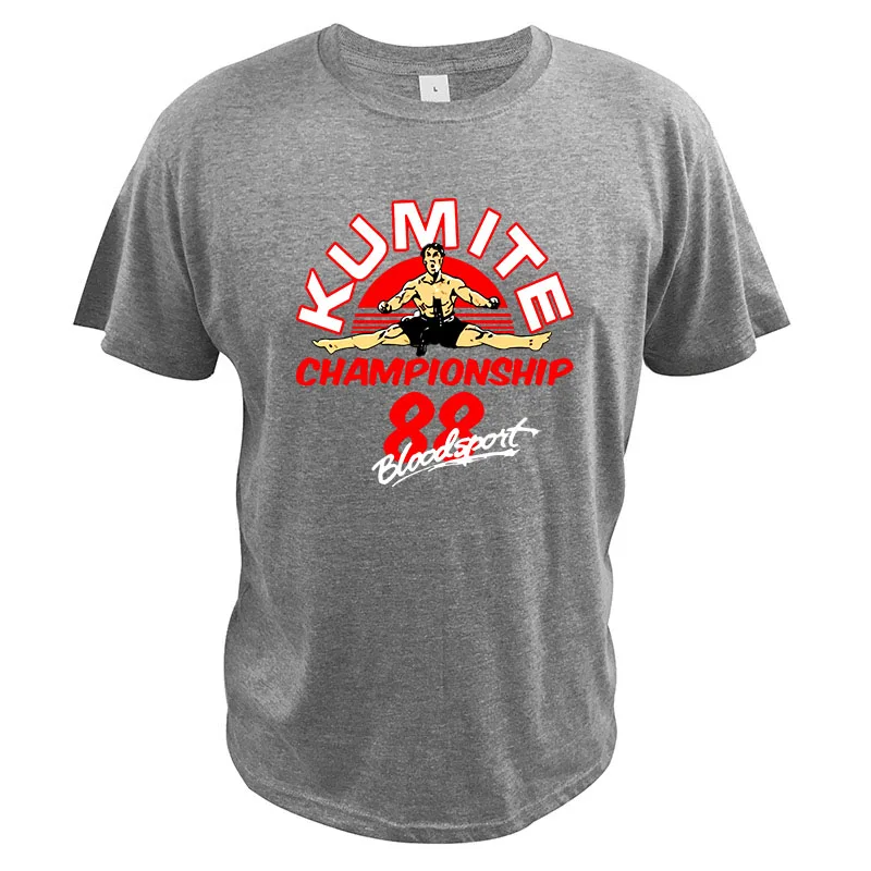 Спортивная футболка с изображением фильма «Кровавый спорт», футболка с изображением Жан-Клода Ван-Дамма, футболка «Чемпионат кумитов», хлопок, дышащая футболка европейского размера