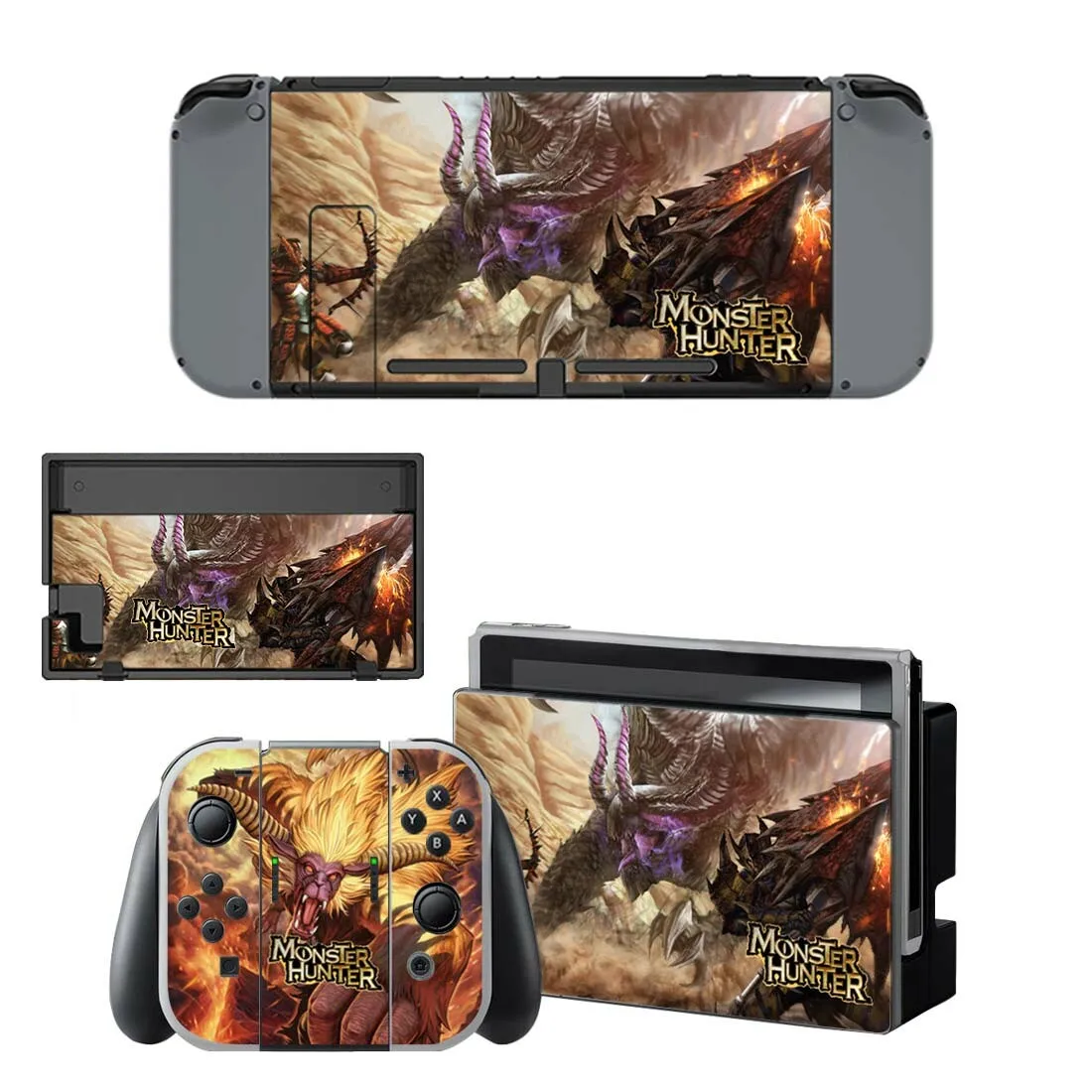 Наклейки для nintendo switch с кожицей Monster Hunter kingd Switch для консоли nintendo Switch Joy-con, наклейки для док-станции