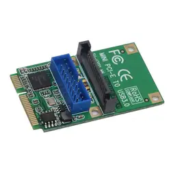 Mini PCI-E до USB3.0 расширения карта ПК компьютер 5 Гбит/с PCI Express 19/20PIN адаптер для Windows XP/2003/Vista/7/8/10