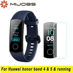 Mijobs мягкие ТПУ HD Ультрапрозрачная Защитные пленки для huawei Honor Band 4 и бег версия Смарт браслет полный защитный плёнки