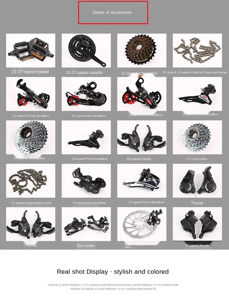 JOYLOVE 24/26-Inch Mountain Bike Adult Students Undefined Variable Speed Car Folding Double Disc Brake Shock Absorption Bicycle