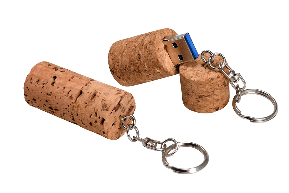 JASTER, деревянная пробка, USB флеш-накопитель, деревянная пробка для бутылки, флешка, 4 ГБ, 16 ГБ, 32 ГБ, 64 ГБ, модная карта памяти с брелком, подарки