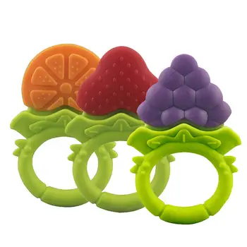 

Baby Fruit Nipple Shape Teether Toothbrush Infant Rattles Grape Wristband Silicone Newborn Teething Sleeping Toys Appease Gifts