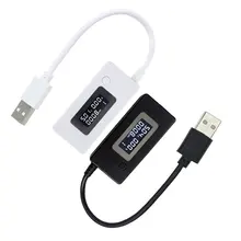 Detector atual do medidor do verificador da tensão da capacidade da bateria do carregador de 3v-30v lcd micro usb com interruptor 0.05a-3.50a