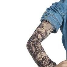 2 шт./партия, панк, для мужчин и женщин, УФ, защита от солнца, Череп, тема, Поддельные рукава для татуировки, гетры(Цвет: разноцветный