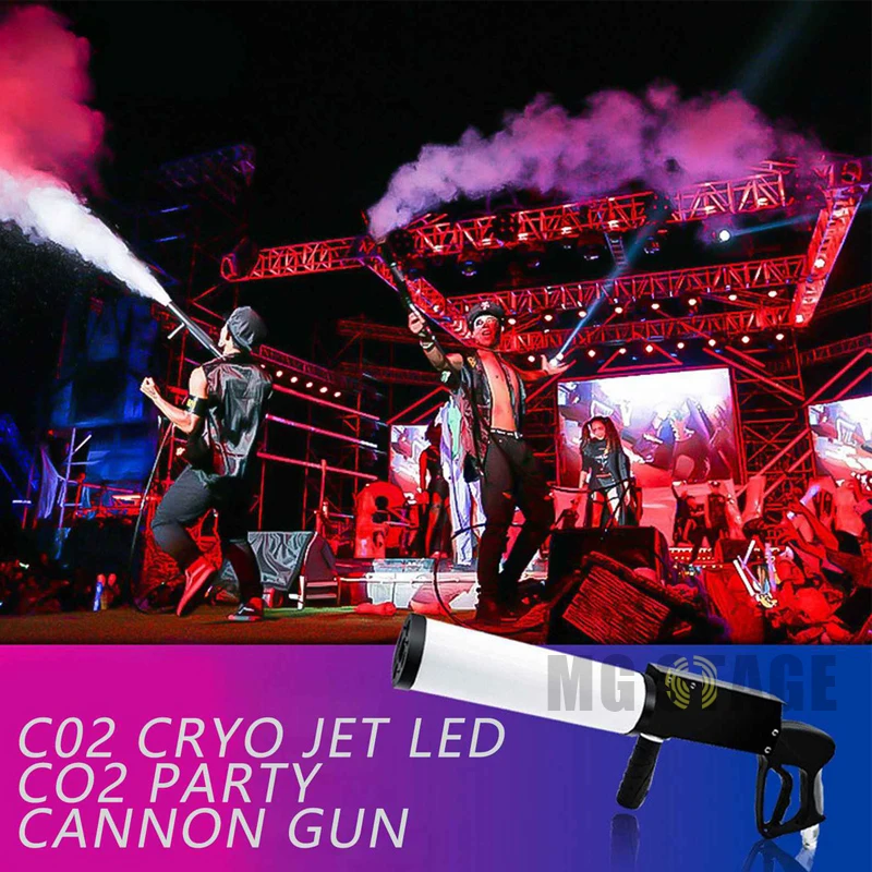 

New C02 Dry Ice Cryo Jet Led Cannon Gun Fogger Smoke Gun For DJ Party Club Stage Effect