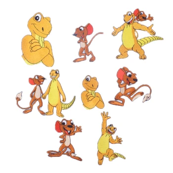 

Computer Embroidery Cloth Stick Fashion Cartoon Animal Series Hole Patch Iron on patches badge
