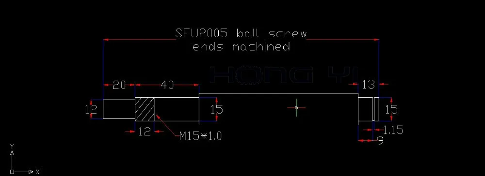 SFU2005 шариковый винт 2005 200 300 мм 400 600 800 1000 мм 1100 1200 1500 мм шариковый винт+ Скорлупа ореха+ BK15 BF15+ сцепления